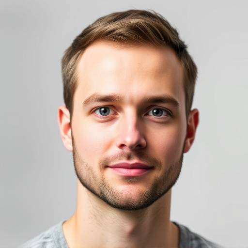 Professional headshot of Caleb Parker, Senior Graphic Designer at Crimson Quill Creative.